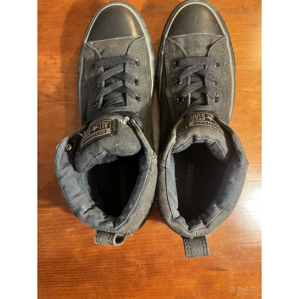 Converse All Star Men's High Top Canvas Sneakers Black Lace-Up US 9